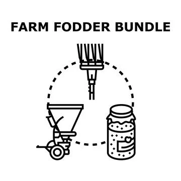 Farm fodder bundle concept representing agricultural work 스톡 일러스트