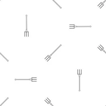 Farm fork pattern seamless vector Stock Illustration