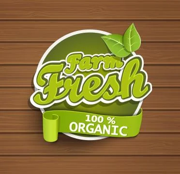 Farm fresh label. Illustrazione stock