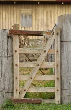 Farm gate Stock Photos