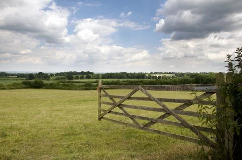 Farm gate Stock Photos