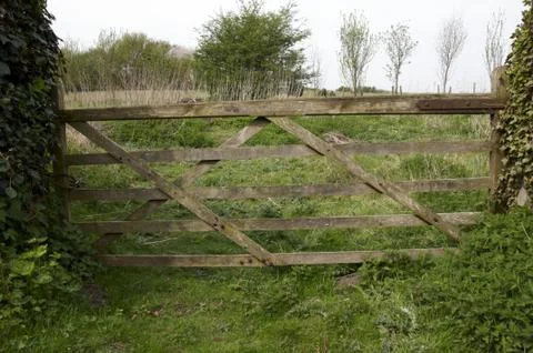 Farm gate Stock Photos