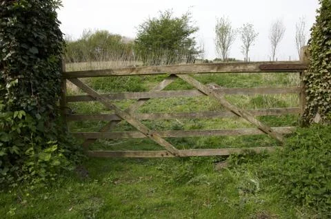 Farm gate Stock Photos