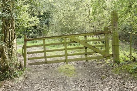 Farm gate Stock Photos