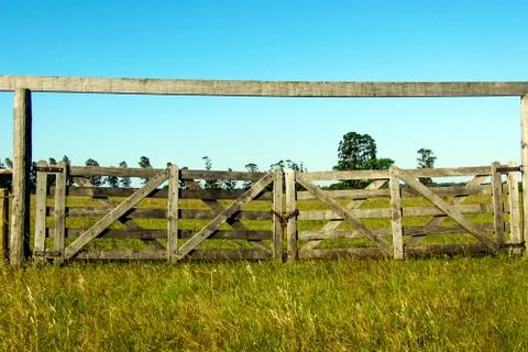 Farm gate Stock Photos