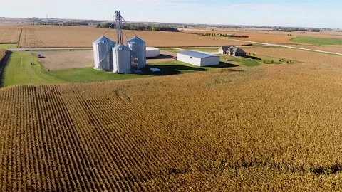 Farm Grain Bin01 Stock Footage 158170965