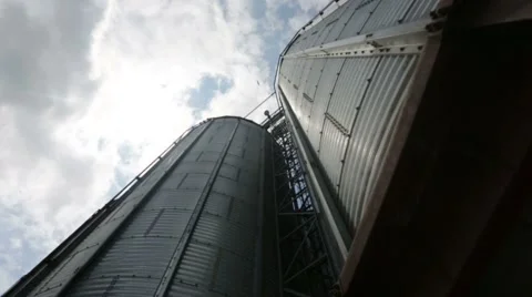 Farm. grain elevator.close-up Stock Footage 45199984