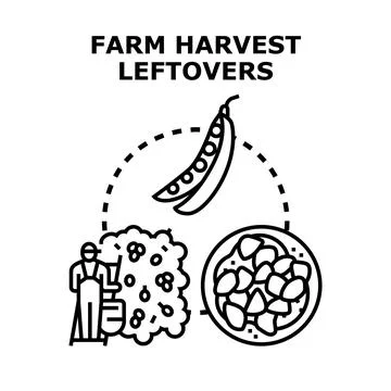 Farm harvest leftovers concept vector illustration Stock Illustration