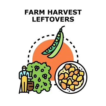 Farm harvest leftovers concept vector illustration Stock Illustration