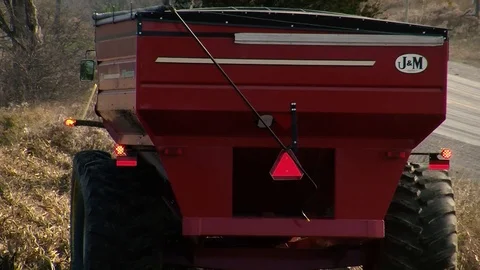 Farm Harvester Machine Stock Footage 93471760