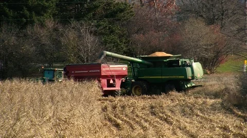 Farm Harvester Machine Stock Footage 93471794