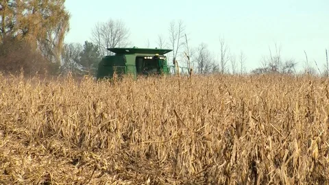 Farm Harvester Machine Stock Footage 93471930