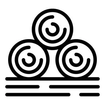 Farm haystack icon outline vector. Cereal field farm Illustrazione stock