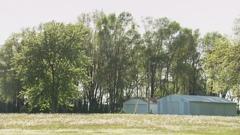 Farm in hot sun Stock Footage 123919510