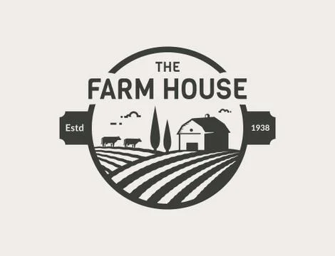 Farm House vector logo. Stock Illustration