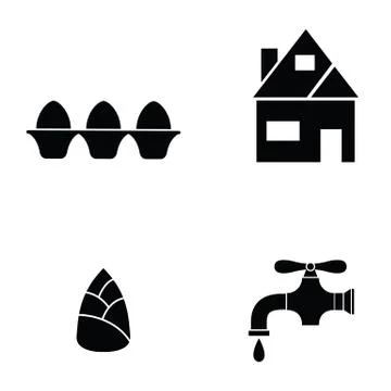Farm icon set Stock Illustration