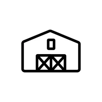 Farm icon vector. Isolated contour symbol illustration Stock Illustration