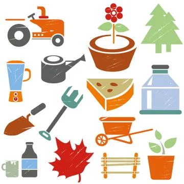 Farm icons Stock Illustration