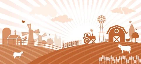 Farm Illustrazione stock