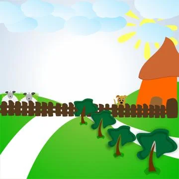 Farm Illustrazione stock