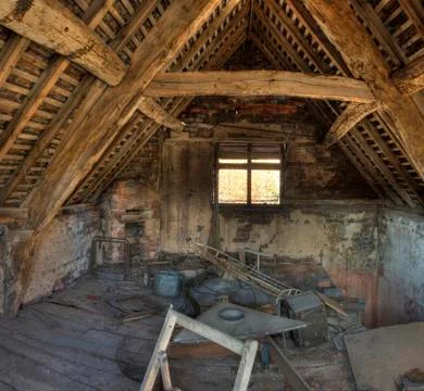 Farm labourer accomodation Stock Photos