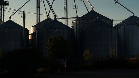 Farm Lands During Beautiful Evening Stock Footage 80233288