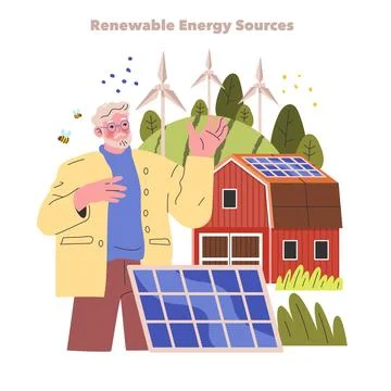 Farm Life. Flat Vector Illustration Stock Illustration