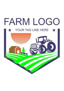 Farm Logo Design Stock Illustration
