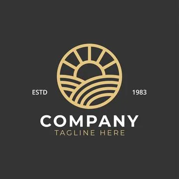 Farm logo design template Stock Illustration
