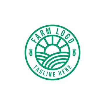 Farm logo design template Stock Illustration