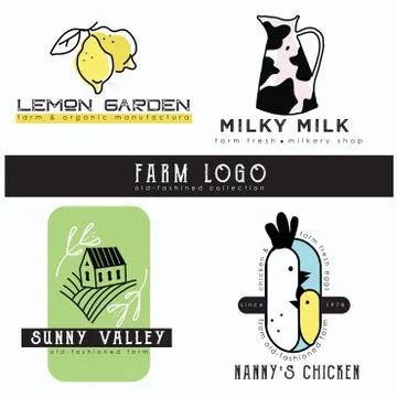 Farm logo set Stock-Illustration