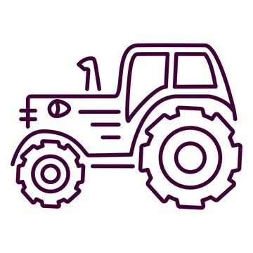 Farm machine tractor. Isolated on white background. Stock Illustration