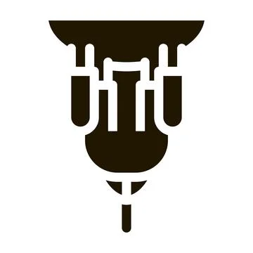 Farm milking machine icon Vector Glyph Illustration Stock Illustration