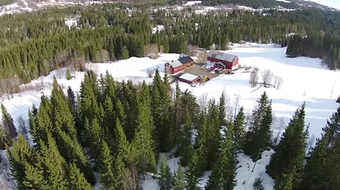 Farm in the mountains Stock Footage 49639826