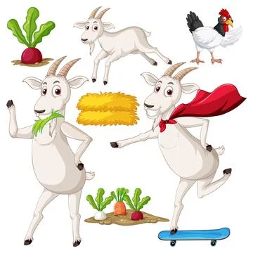 Farm Objects and Elements Vector Set イラスト素材