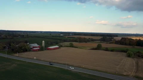 Farm Orbit Drone Shot 動画素材 218413708