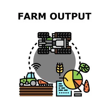 Farm output concept vector illustration displaying agricultural technology 스톡 일러스트