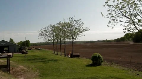 Farm panning shot Stock Footage 56313904