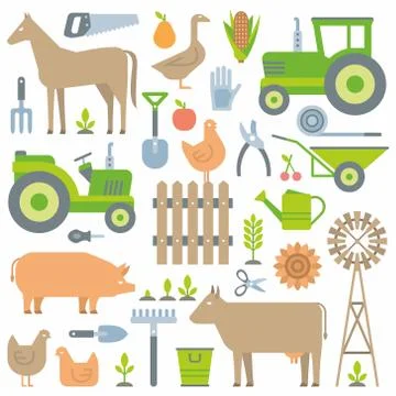 Farm pattern Stock Illustration