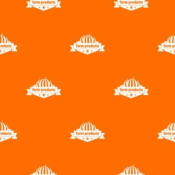 Farm products pattern vector orange Stock Illustration