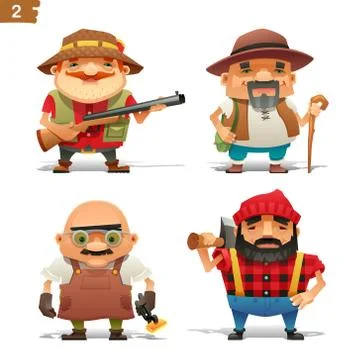 Farm professions set Stock Illustration