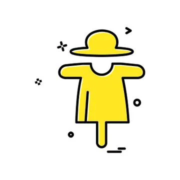 Farm puppet icon design vector 스톡 일러스트