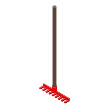 Farm rake icon isometric vector. Dry field Stock Illustration