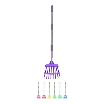 Farm rake vector cartoon graphic Ilustração Stock