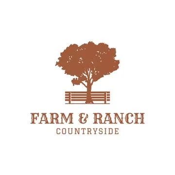 Farm ranch logo Stock Illustration