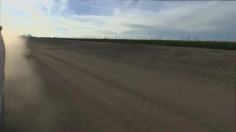 Farm Road Drive Stock Footage
