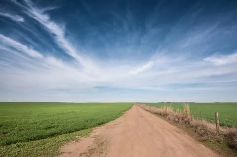 Farm road Stock Photos