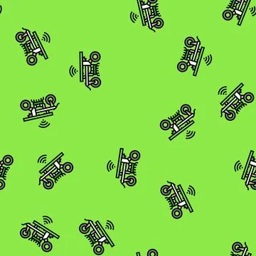 Farm robot agri tech vector seamless pattern Illustrazione stock
