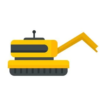 Farm robot icon flat isolated vector Stock Illustration
