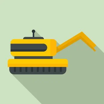 Farm robot icon, flat style イラスト素材